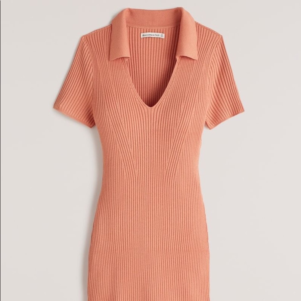 Abercrombie & Fitch Elevated Knit Polo Dress - Tall